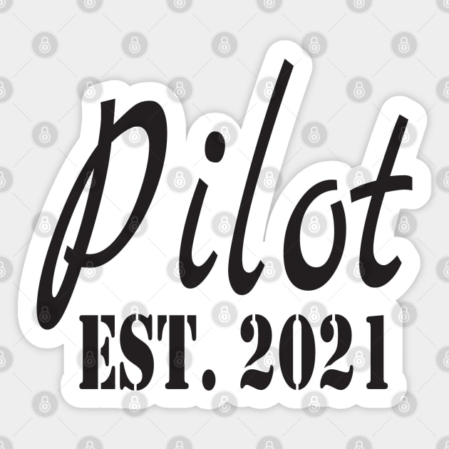 Pilot EST.2021 Sticker by Islanr